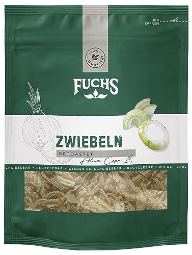 Fuchs Gewürze - Zwiebeln getoastet im wiederverschließbaren, recyclebaren Beutel - aus natürlichen Zutaten - 35 g