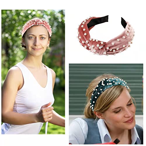 Womens Headbands, Lovnfc 6Pcs Knotted Head Bands No Slip Fashion For Women Girls Wide Top Knot Turban Hair Bands Velvet Hair Hoops Hairband #TOP7