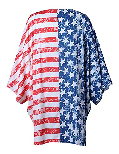 DDSOL-Womens-American-Flag-Kimono-Cover-up-Beachwear-Cardigan-Loose-Tops-Shirt-Blouse