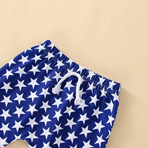 Klgb 4Th Of July Baby Boy Outfit All American Dude Tee Shirt + Stars Stripes Shorts Toddler Independence Day Clothes Set (White, 2T-3T) #TOP5