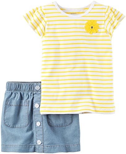 Image of Carter's Girls 2 Pc Playwear Sets 259g350, Stripe, 4T