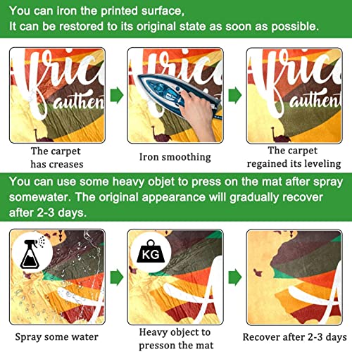 Vbfofbv Rug For Bedroom, Bath Mat, Kitchen Rug, Washable Throw Rug For Kitchen, Laundry, Doorway, Porch, Africa Cartoon Colored Map And Animals #TOP7