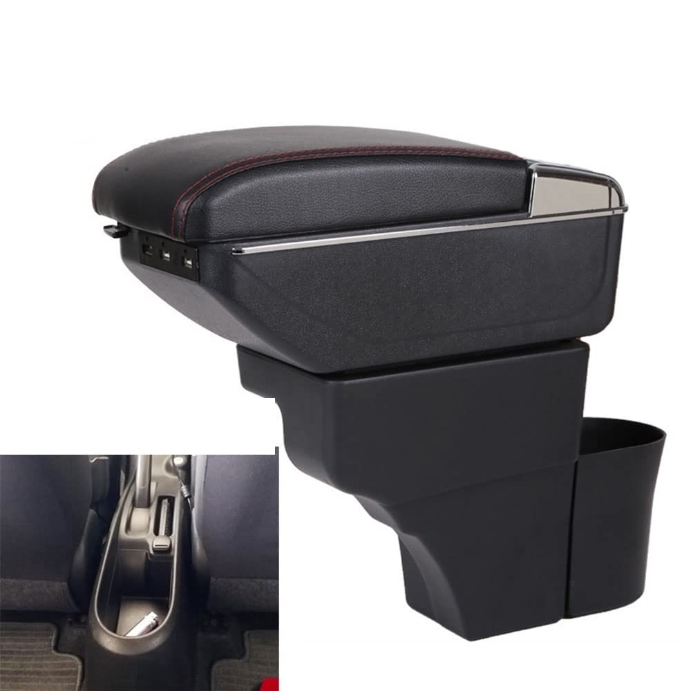 Reposabrazos central Box Reposabrazos Caja De Almacenamiento Central Para Nissan Para Note Caja De Reposabrazos De Coche Con Accesorios De Modificación USB Fácil De Instalar Coche Apoyabrazos Box