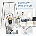 Infant Master Baby Jumper, Stand for Jumper and Bouncers w/Adjustable Seat Bag, Sturdy Frame Structure for Baby Bouncing & Swing Jumper w/Steel Spring, Wise Gift Choice for Infant & Toddler, Black
