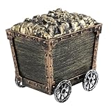 Détails réalistes : le modèle de chariot minier très réaliste améliore la motricité fine et l'imagination spatiale des enfants, coffre au trésor en plastique, chariot en plastique pour enfants