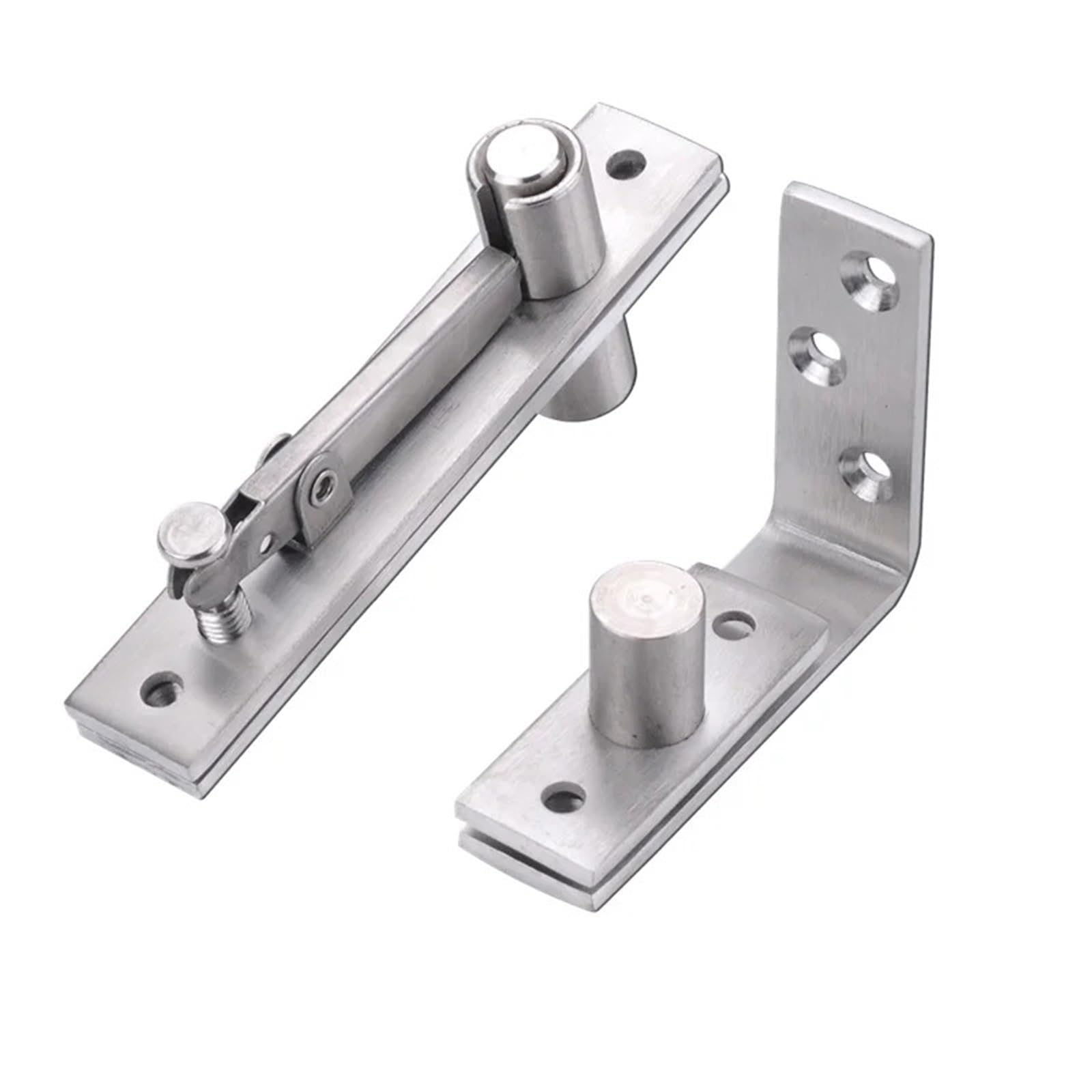 Bisagra de puerta de madera con eje giratorio de acero inoxidable, bisagra invisible for puerta secreta de arriba a abajo.(Door Shaft - Silver)