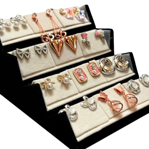 Image of 12 Pair Korean Designer Stud Earrings Box Set - Assorted Heart, Bow, Pearl & Floral Designs | Trendy Fashion Jewelry for Girls & Women