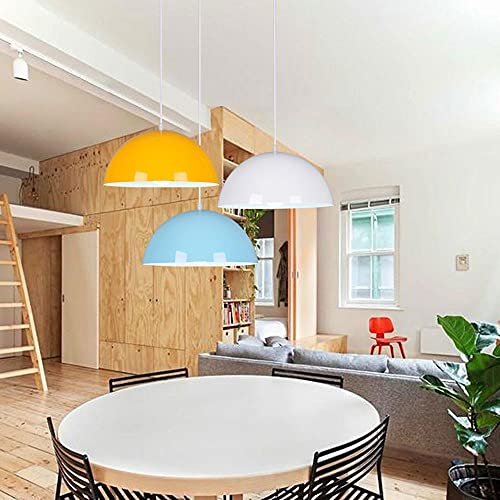 Retro Industriële Kroonluchter Gekleurde Halve Cirkel Lampenkap E27 Voet Retro Industriële Lamp Decoratieve… - Afbeelding 4