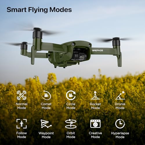 Image of IZI Brephos Mini Nano Drone - Premium 4K Professional Drone with Camera, 48MP Ultra HD Lens, NightSight Mode, 3-Axis Stabilizer, Long Flight 3000mAh Battery, Under 249g, 20km AeroCast