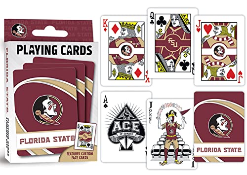 Image of MasterPieces Family Games - NCAA Florida State Seminoles Playing Cards - Officially Licensed Playing Card Deck for Adults, Kids, and Family