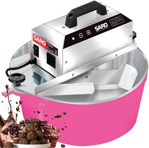 SARO Panela Mexedora de Salgados e Doces Automática Elétrica 10 Litros PA10 Bivolt (Pink)