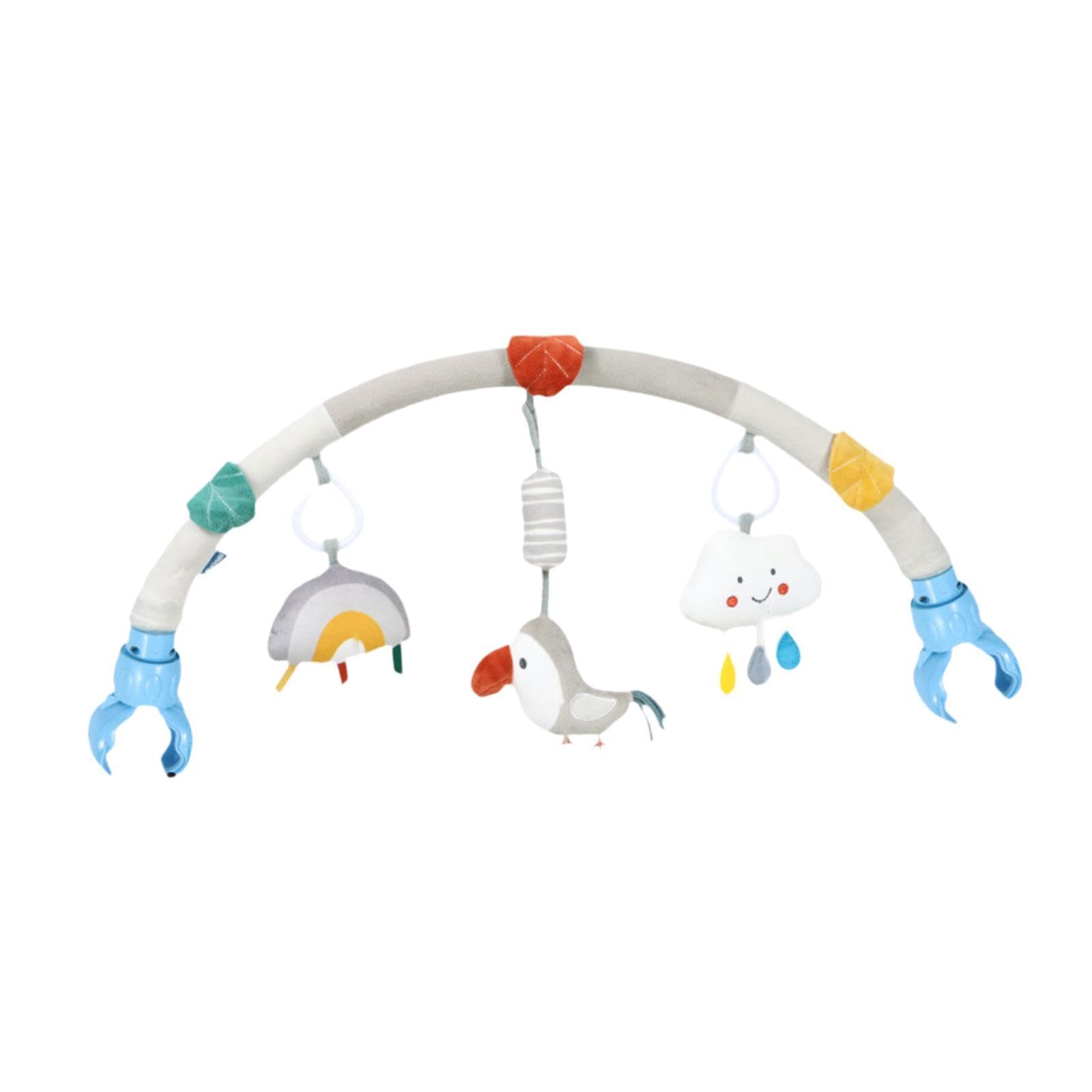 perfk Arche de jouet pour poussette de bébé, hochet sensoriel suspendu pour nouveau-né, jouet doux pour activité de développement précoce, mobile pour siège, Oiseau