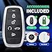 Autel MaxiIM Blank Key, IKEYAT005BL, Programmable Universal Remote Fob Replacement, 5-Button, OE-Quality, OBD Learning for 700+ Cars, Dual-Band, 130FT Remote, Multi-Frequency, Work w/ KM100 Scan Tool