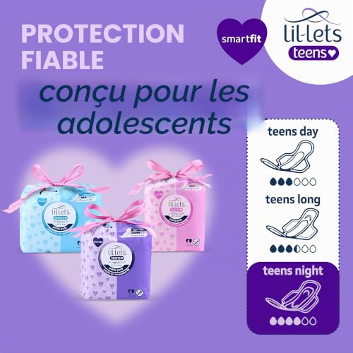 Lil-Lets Teens Night Lot de 10 serviettes avec ailettes – vue 4