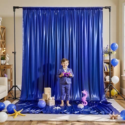 Cortina fondo royal blue 20x10ft 4 paneles miniatura 7