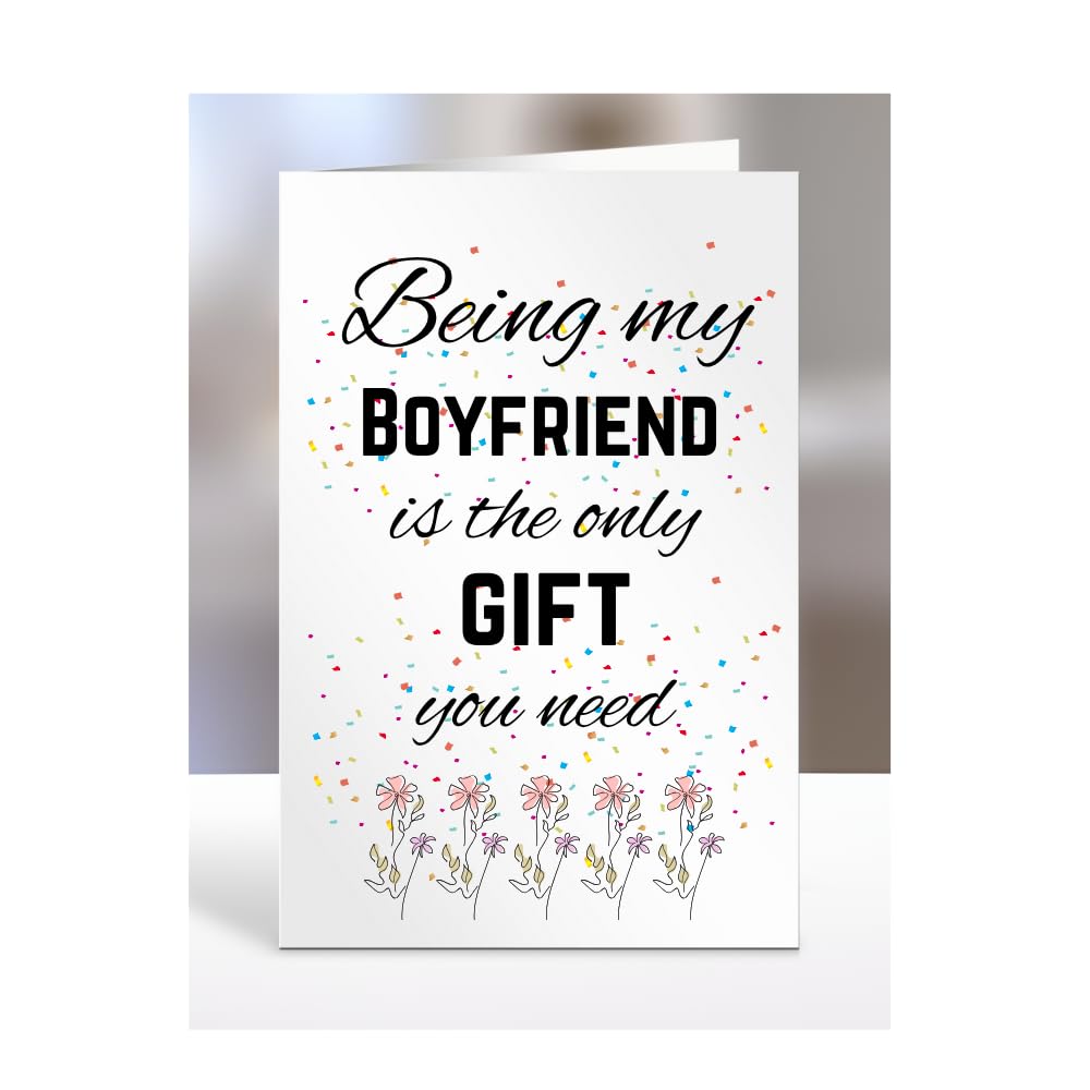 Being my Boyfriend is The only Gift You Need Card, Funny, Joke, Silly, Happy Birthday Gift, Presents for Christmas, for Men, Women, A5-112_31