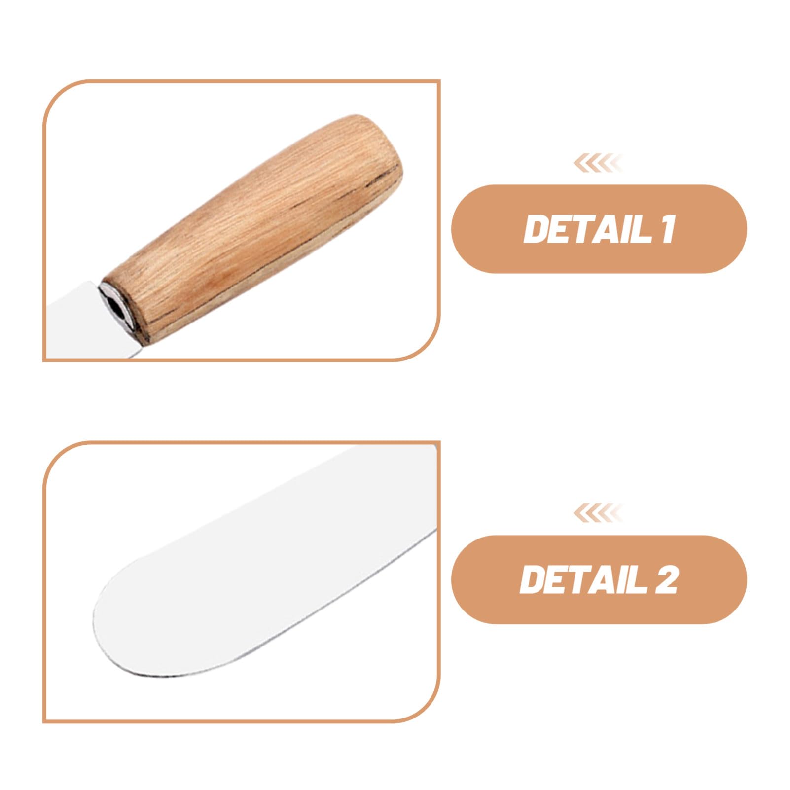Spatola per Burro in Acciaio Inox Manico in Legno 10 Pezzi per Cucina e Pasticceria Utensili da Cucina Professionali Colore Casuale