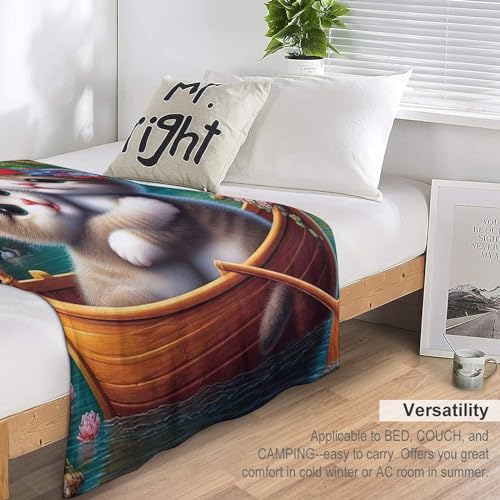 Couverture flannel chat confortable contre le froid du sofa - 7