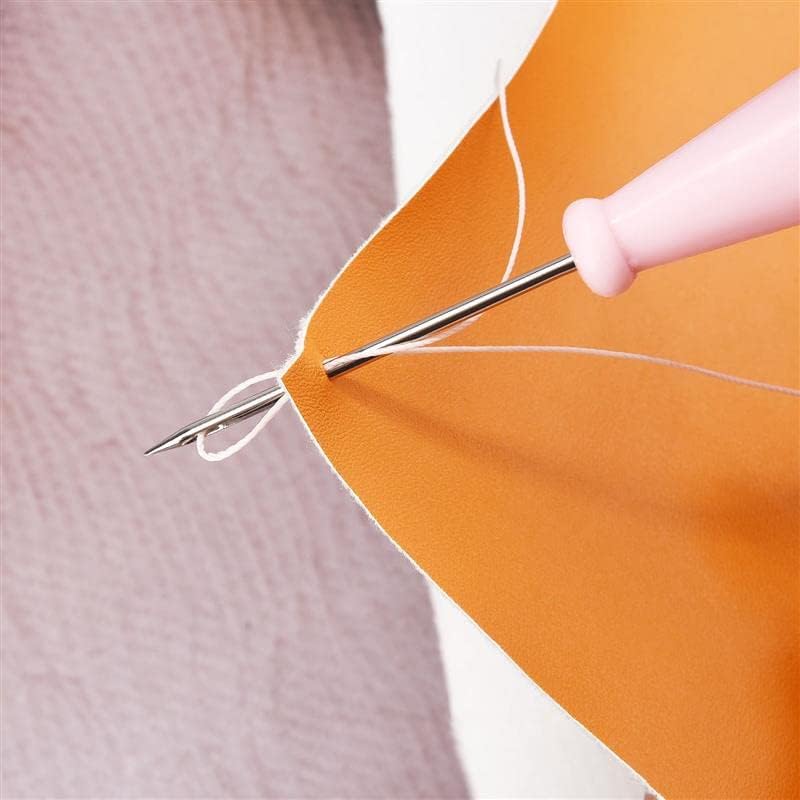 1pc Leather Sewing Awl Stitcher Hole Hook Plastic Handle DIY Handmade Tool Cone Needle Shoe Repair Leathe Rcraft Tool Supplies - (Color: ramdom color 1pc)