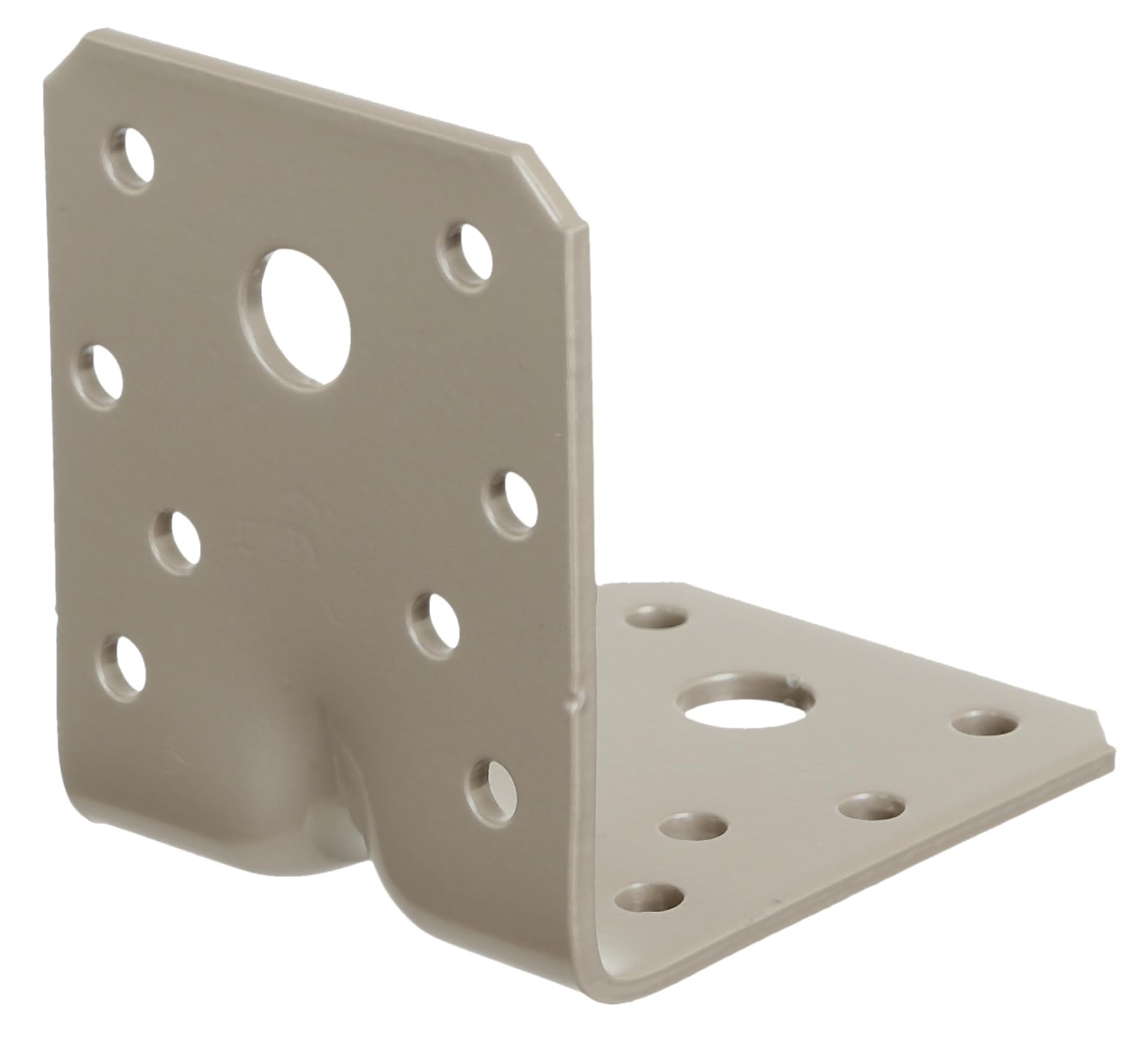 Alberts 821807 DURAVIS® Schwerlast-Winkelverbinder mit Sicke | perlbeige duplexbeschichtet RAL 1035 | Größe 70 x 70 x 55 mm | 50er Set
