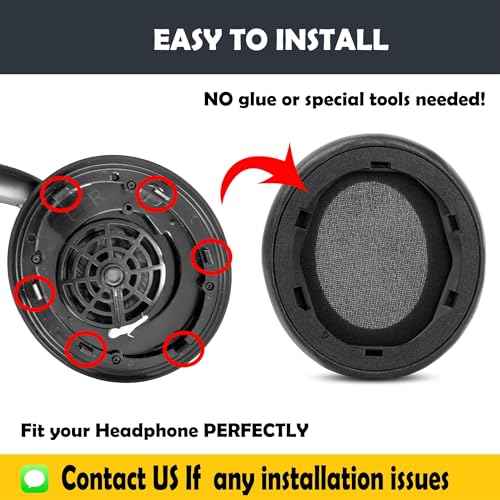 Repuestos de Almohadillas y Banda para Anker Soundcore Life Q30 / Q35 Auriculares Bluetooth con Cuero de Proteína Suave y Espuma de Memoria miniatura 5