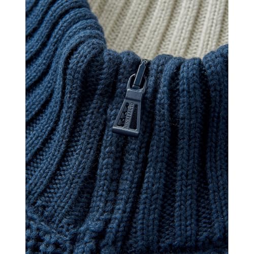 Golant Quarter Zip Ribbed Knit - Navy Blue2