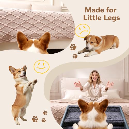 Image of Pet Stairs for beds Foldable Dog Steps for high beds