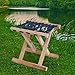 harayaa Folding Stool Multifunction Wooden Stable Easy Carrying Foot Rest Stool Outside Fishing Chair for Hiking BBQ Beach Backyard, 26cm
