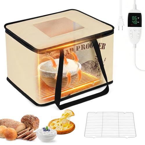 MidingChai 32L Pain Chauffe Levain Chambre de Pousse avec NTC Capteur et Grille Refroidissement,Chambre de Pousse Boulangerie avec 10–55 °C Temperatur & 48...