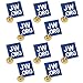 JW.ORG Square Gold Lapel Pin Jehovah Witness - 1" Square Blue Lapel Pin - JW.org Neck Tie Hat Tack Clip Women or Men Suits -10 Pack