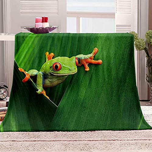 Couverture polaire grenouille microfibre chaude impression 3D - 2