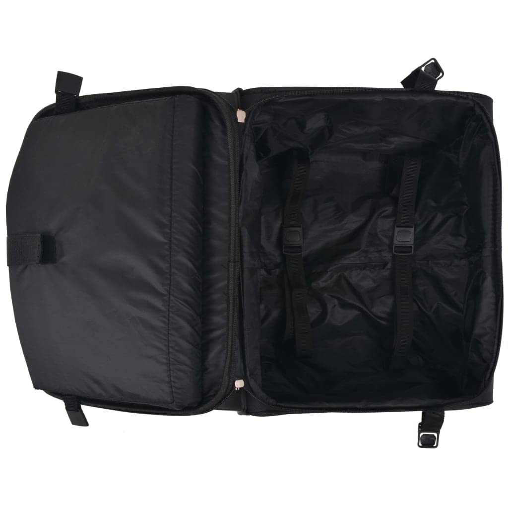 vidaXL Pilottrolley mit 2 Rädern Pilotenkoffer Reisekoffer Businesskoffer Trolley Aktenkoffer Business Dokumenten Reise Bord Tasche Koffer Gepäck Schwarz