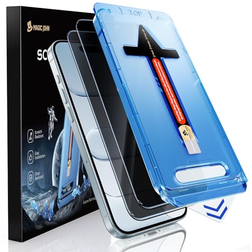 MAGIC JOHN 2 Pack for iPhone Air 6.5 inch Privacy Tempered Glass Screen Protector, Auto Dust-Elimination, Easy Installation, Bubble Free