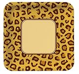 8-Count Square Paper Dinner Plates, Animal Print Leopard