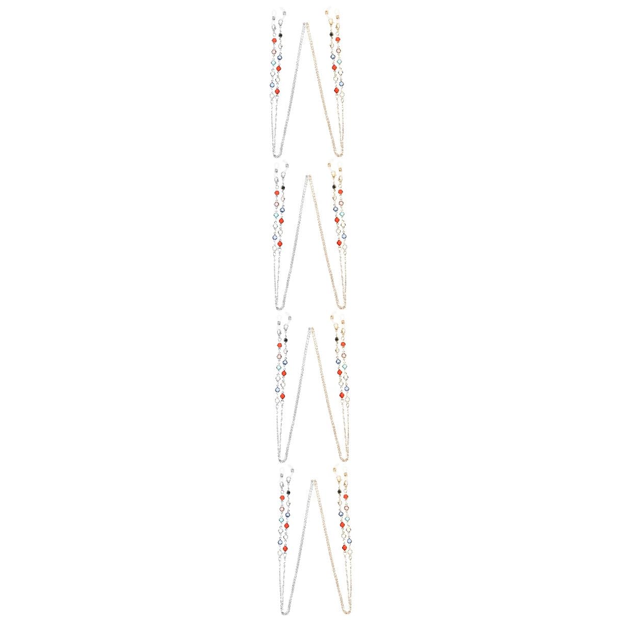 Beaupretty 4 Set Corda Per Occhiali Accessori Occhiali Da Sole Moda Catenella Per Occhiali Appesa Al Collo Cinghie Di Catena Di Occhiali Catenelle Per Occhiali Metallo 2 Pezzi*4