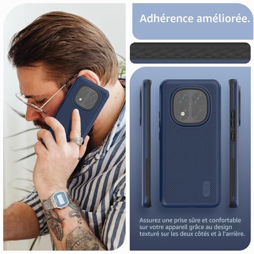 Coque Xiaomi Redmi Note 14 Pro+抗震防摔双层保护壳 蓝色 - 3