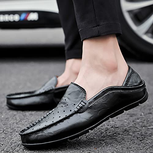Minishion Men Loafers Shoes Breathable Summer Dress Shoes 20139#4