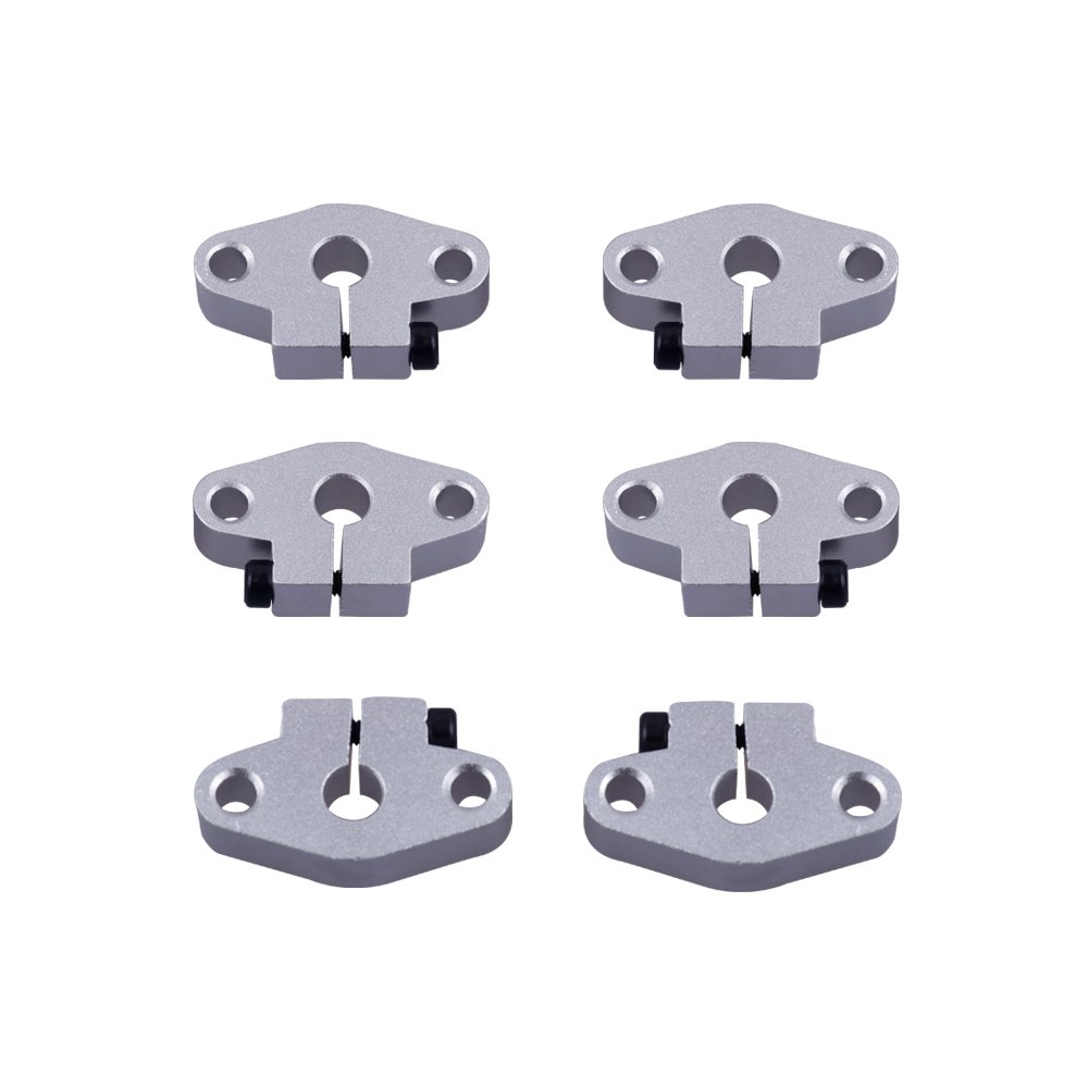 6 Pieces Aluminum SHF8 Size 8mm Linear Rod Rail Shaft Support Motion