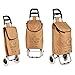 BigBuy Home Local Food Carro de Compra Metal Tela, Materiales Varios, Marrón, 33 L