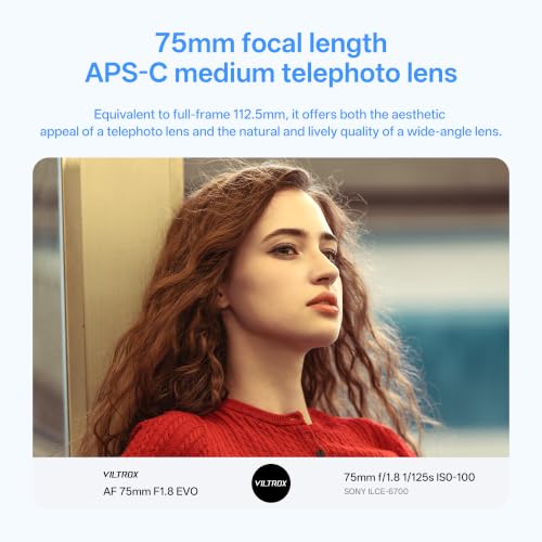 Image of VILTROX AF 75mm F1.8 f /1.8 EVO APS-C Portrait E Lens for Sony E-Mount