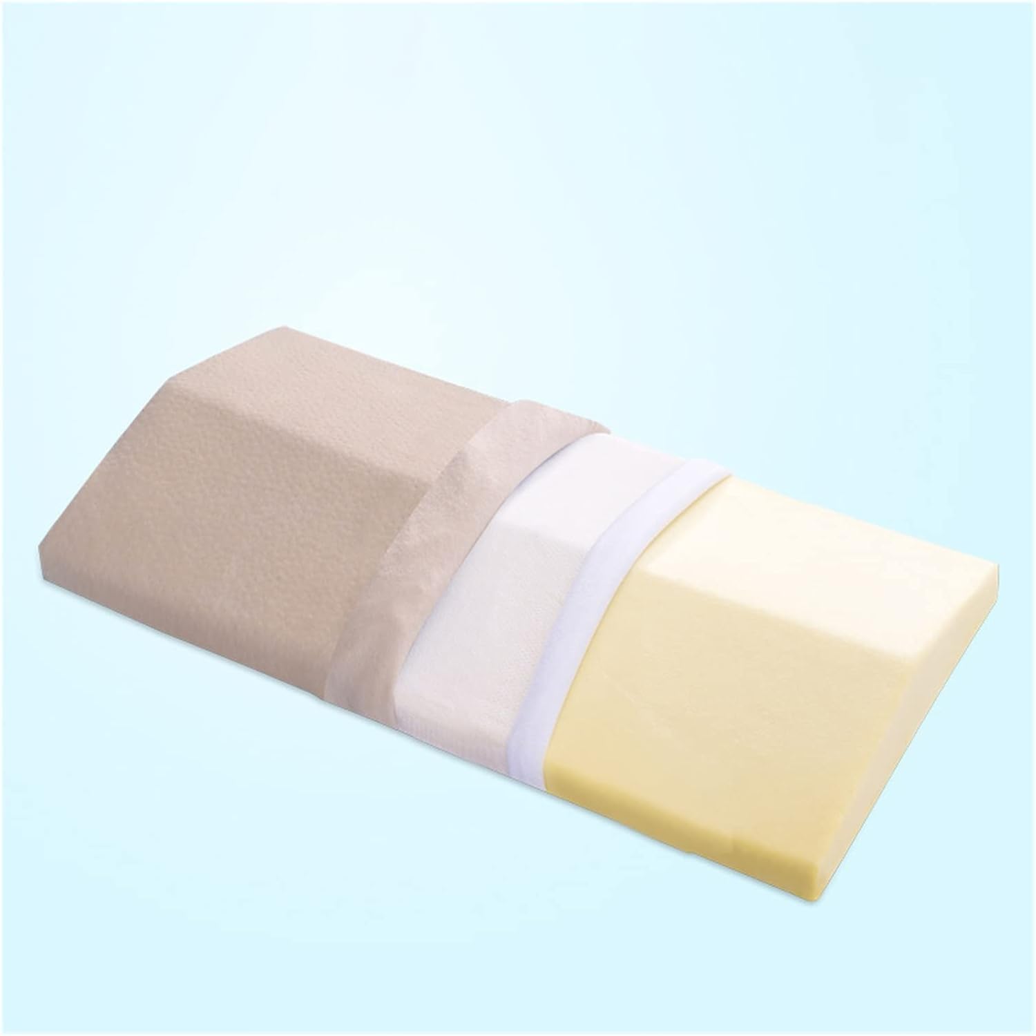 Memory Foam Waist Pillow Lengthened Pregnant Side Sleeper Pillows Slow Rebound Sleeping Pillow Soft Lumbar Support Cushion(Black)