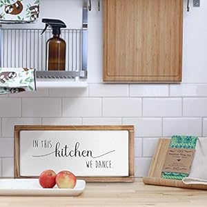 In this kitchen we dance sign 8×17 inch dance kitchen sign wall decor farmhouse kitchen sign we dance in this kitchen sign this kitchen is for dancing sign kitchen wall decor kitchen dance sign  urban country home decor