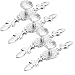 Produktbild Kabinett Schubladen Knopf Diamant Kristall Schublade Pull Griff Tür Schrank Schrank Möbel Knöpfe Schrank Schrank Schrank Pull Handle (Packung mit 4) (121mm)