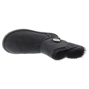 UGG Women's Bailey Button II Winter Boot, Black, 5 B US