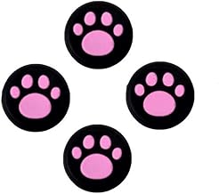 Analog Silicone Joystick Joy Stick Grips Cap Cover Thumbstick Thumb Stick Grips Cap Cover for PS4 PS3 Xbox one Xbox 360 PS2 Controller (4 x Pink Cat Dog Paw)