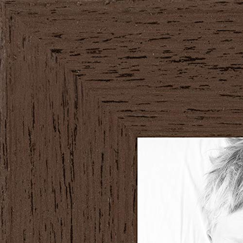 ArtToFrames 15x23 Inch Brown Picture Frame, This 1.00 Inch Custom Poster Frame is Brown Rustic - Comes with Economy Acrylic and Corrugated Backing (2WOM0066-1343-YBRN-15x23)