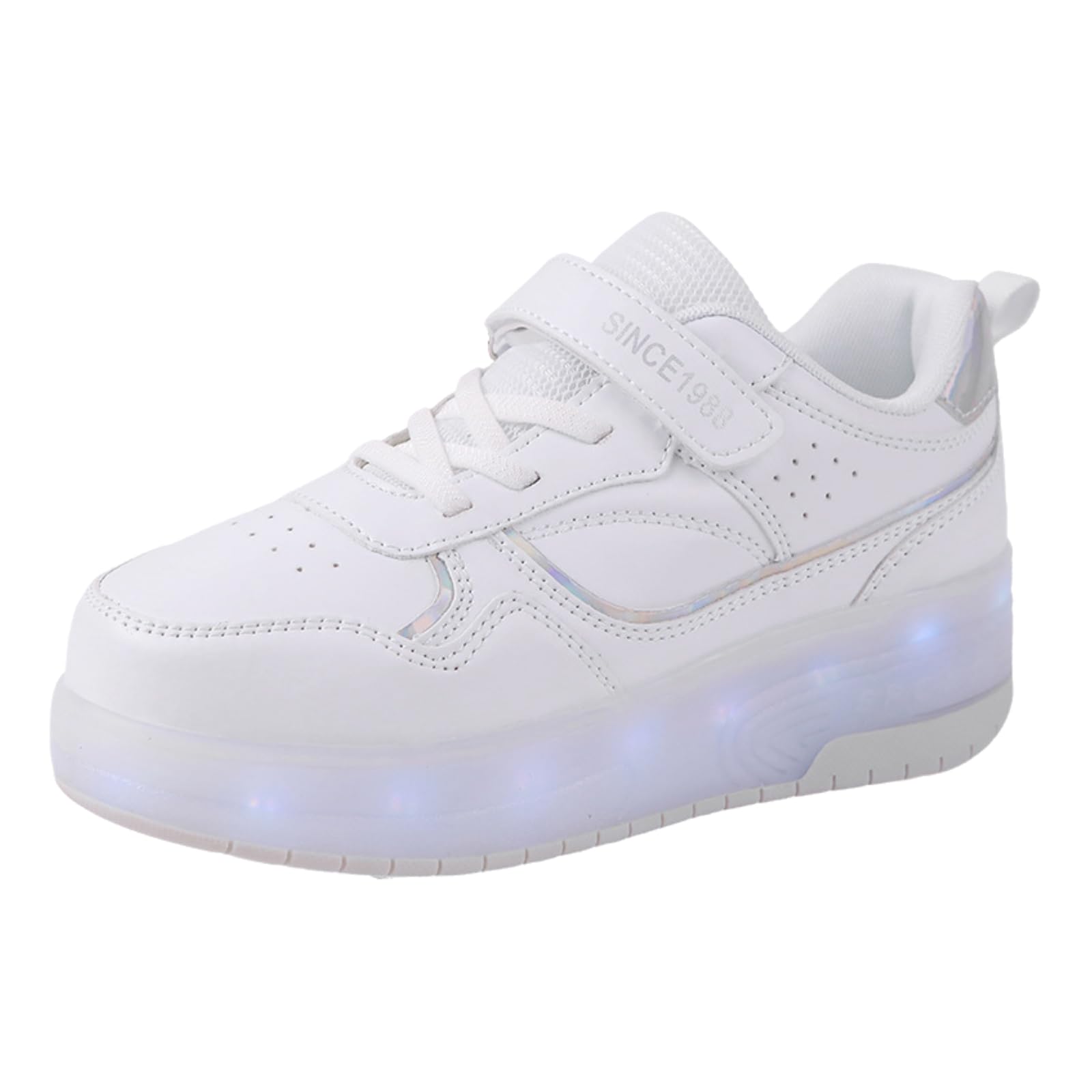 Buty na kółkach dla dziewczynek chłopców, dziecięce buty na kółkach, buty z podwójnymi kołami, migające światła LED, wrotki, 2 w 1 wysuwane wrotki