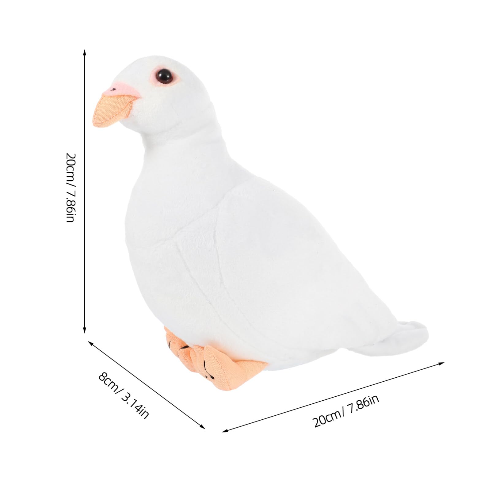 Amazon.co.jp: Totority 鳩のぬいぐるみ人形 輸送 白い鳩の人形 鳥
