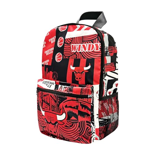 Pro Specialties Group Bolsas Chicago Bulls, Mochila grande, H17' x W11.5' x D5', Compacto