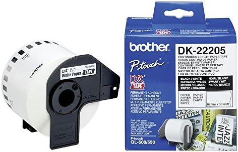 Brother Continuous Length Paper Tape DK-22205 62mm